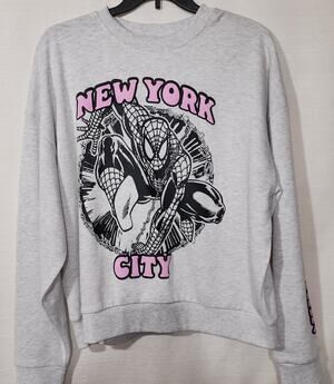 New york Spider-Man sweatshirt women's Large NWT
